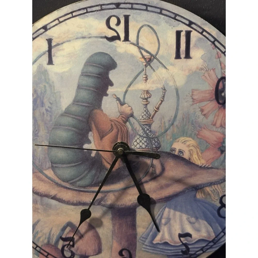 Vintage White Rabbit Productions Alice In Wonderland Clock Catapiller Repair